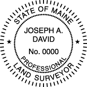 Maine Self-Inking State Surveyor Stamp