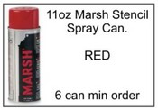 Marsh Red Stencil Spray Ink Can