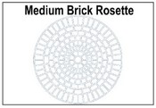 Medium Brick Rosette Stencil Pattern