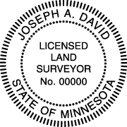 Minnesota Self-Inking State Surveyor Stamp
