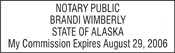 Notary Stamp
Alaska Notary Stamp