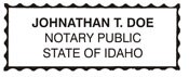 Notary Stamp
Idaho Notary Stamp