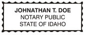 Notary Stamp
Idaho Pre-Inked Notary Stamp