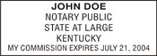 Notary Stamp
Kentucky Pre-Inked Notary Stamp