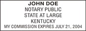 Notary Stamp
Kentucky Notary Stamp