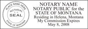 Notary Stamp
Montana Pre-Inked Notary Stamp
