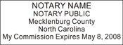 Notary Stamp
North Carolina Notary Stamp