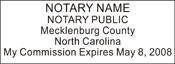 Notary Stamp
North Carolina Notary Stamp