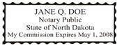 Notary Stamp
North Dakota Notary Stamp