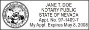 Notary Stamp
Nevada Notary Stamp