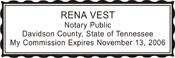 Notary Stamp
Tennessee Notary Stamp