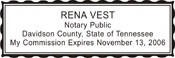 Notary Stamp
Tennessee Notary Stamp