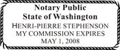 Notary Stamp
Washington Notary Stamp