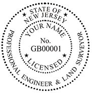 New Jersey Self-inking Surveyor Stamp