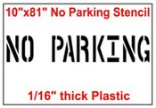 No Parking Stencil