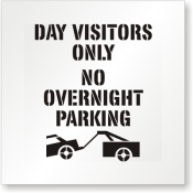 Day Visitors Only No Overnight Parking