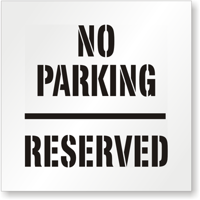 Parking Lot Large Letter Stencils - ParkingZone
