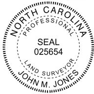 North Carolina State Surveyor Stamp