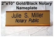 Notary Public Nameplate