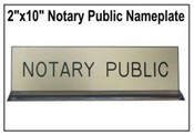 Notary Public Nameplate
