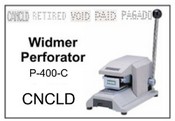 P-400-C Widmer CNCLD Perforator