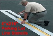 Parking Line Stencil 4” wide x 216” long