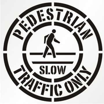 Pedestrian Crossing Symbol Stencil