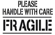 Please Handle with Care Fragile Stencil