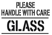 Please Handle with Care Glass Stencil