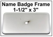 1.5x3 Badge Frame Frame only
Bright Silver Badge Frame, 1.5"x3"