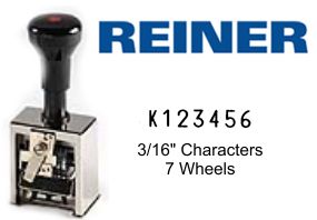 Reiner 7A K-T 7-Wheel Numbering Machine