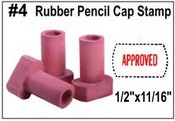 Rubber Pencil Cap Stamp