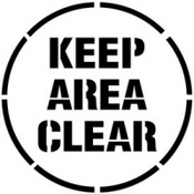 Keep Area Clear Stencil