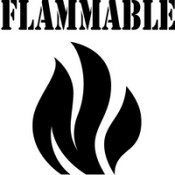 12" Flammable Safety Symbol Stencil