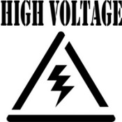 6" High Voltage Safety Symbol Stencil