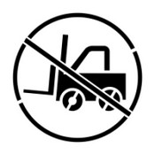No Forklift Safety Symbol Stencil