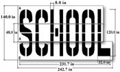 DOUBLE LANE SCHOOL STENCIL