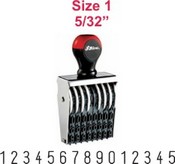 Shiny Size 1-15 Numbering Band Stamp