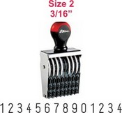 Shiny Size 2-14 Numbering Band Stamp