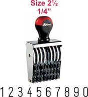 Shiny Size 2-1/2-14 Numbering Band Stamp