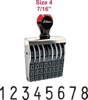 Shiny Size 4-8 Numbering Band Stamp