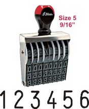 Shiny Size 5-6 Numbering Band Stamp