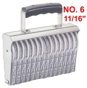Shiny Size 6-14 Numbering Band Stamp