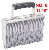 Shiny Size 6-10 Numbering Band Stamp