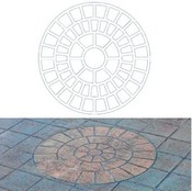 Small Brick Rosette Stencil Pattern