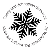 Christmas Snow Flake Monogram Stamps