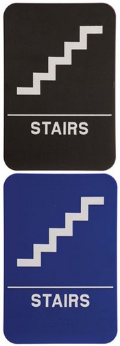 Stairs Stock ADA Sign, 6"x9"
ADA Stock Signs
ada sign requirements
ada compliant signs
custom ada signs
ada guidelines signs
ada signs wholesale
ada bathroom signs
ada signs online
ADA Office Signs