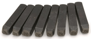 Steel Stamp 3/16" Fractions Set