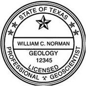 Texas Geo-Science Engineering Stamp
Engineering Stamp