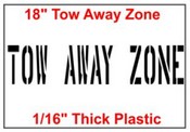 Tow Away Zone Stencil